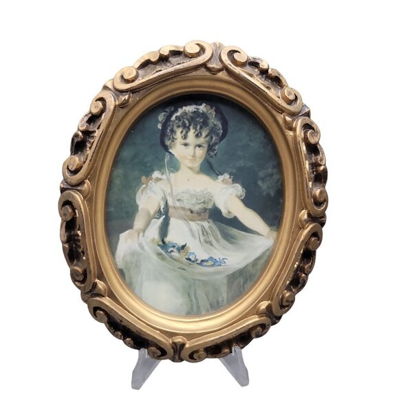 2 Antique Prints Master Simpson & Thomas Lawrence Miss Murray Boy w/Dog 6" Frame - Picture 5 of 15